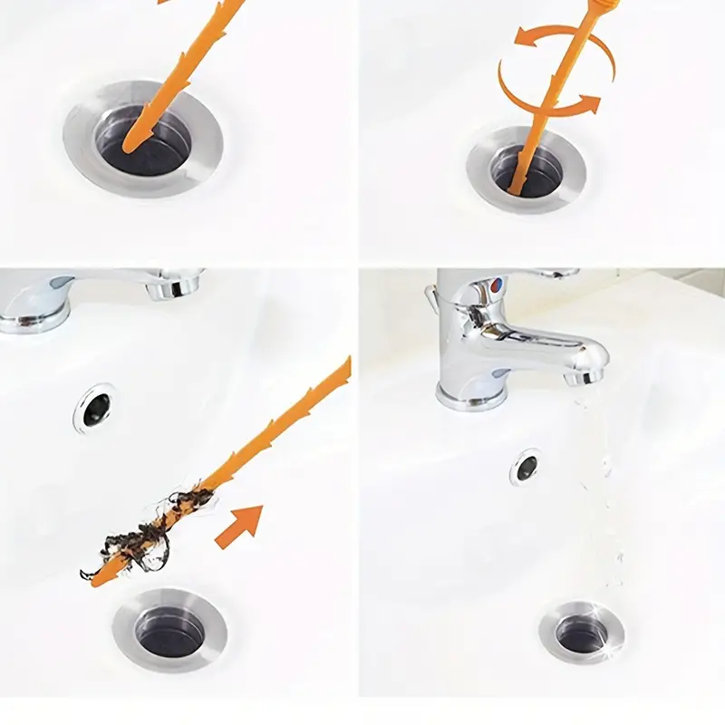Sink Snake Drain Clog Remover Tool, Drain Cleaner Hair Clog