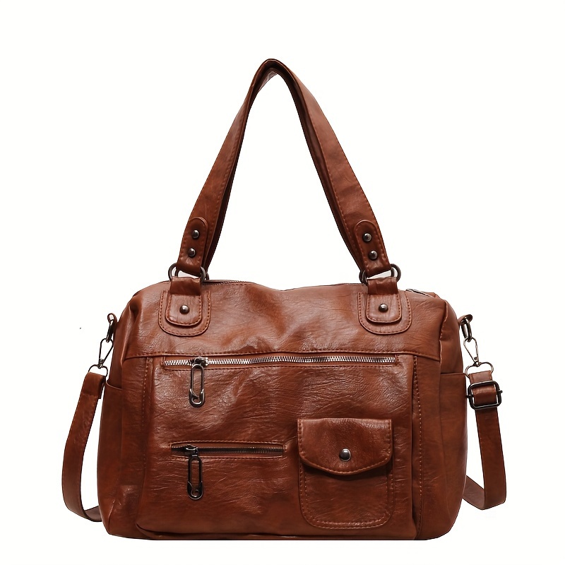 

Vintage Large Capacity Tote Bag, Retro Shoulder Hobo Bag, Women's Casual Handbag & Purse