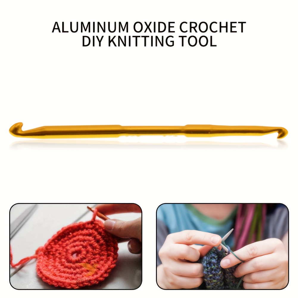 Aluminum Crochet Hook Set Portable Knitting Tool Yarn - Temu