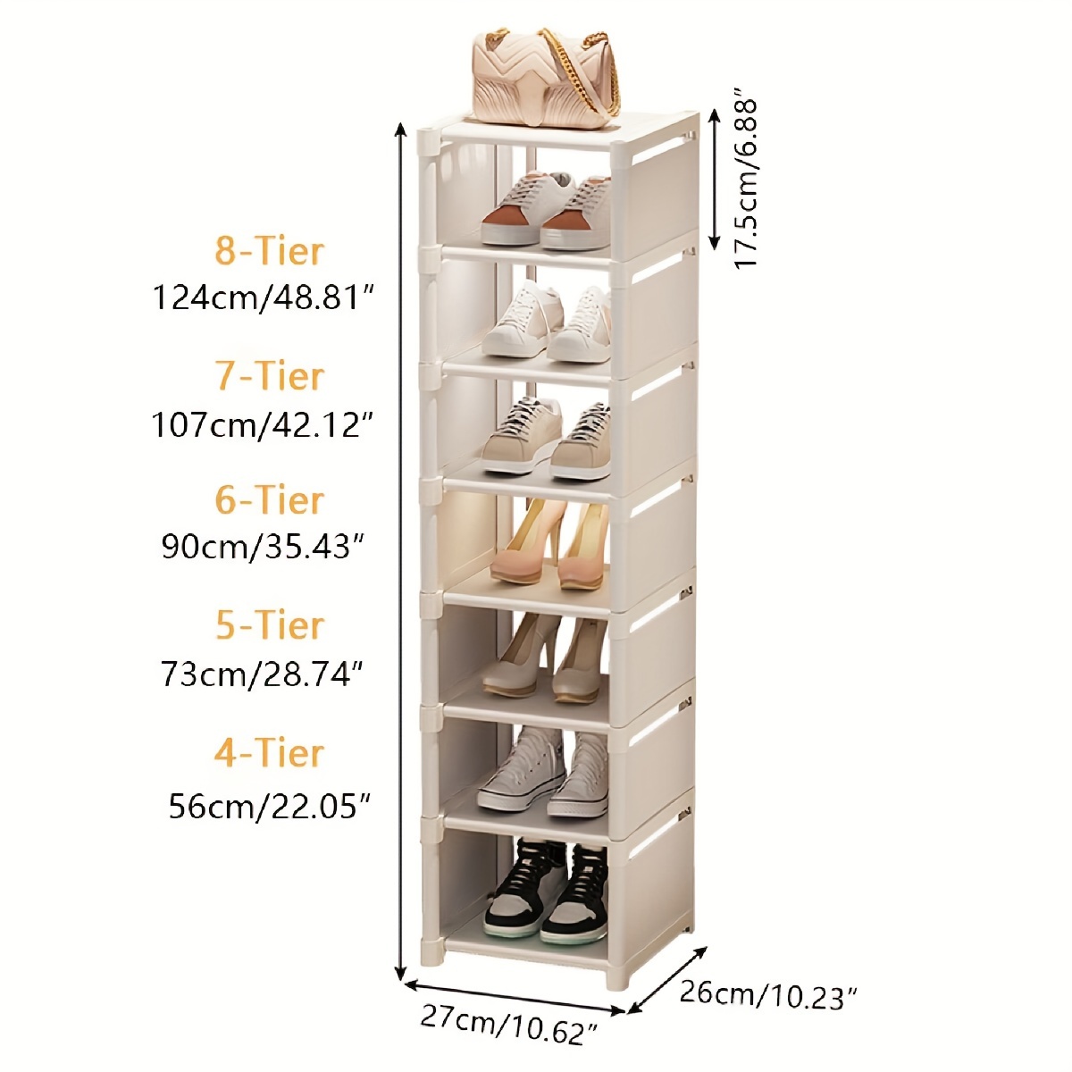 1pc Double Layer Shoe Storage Rack, Modern Plastic Shoe Shelf