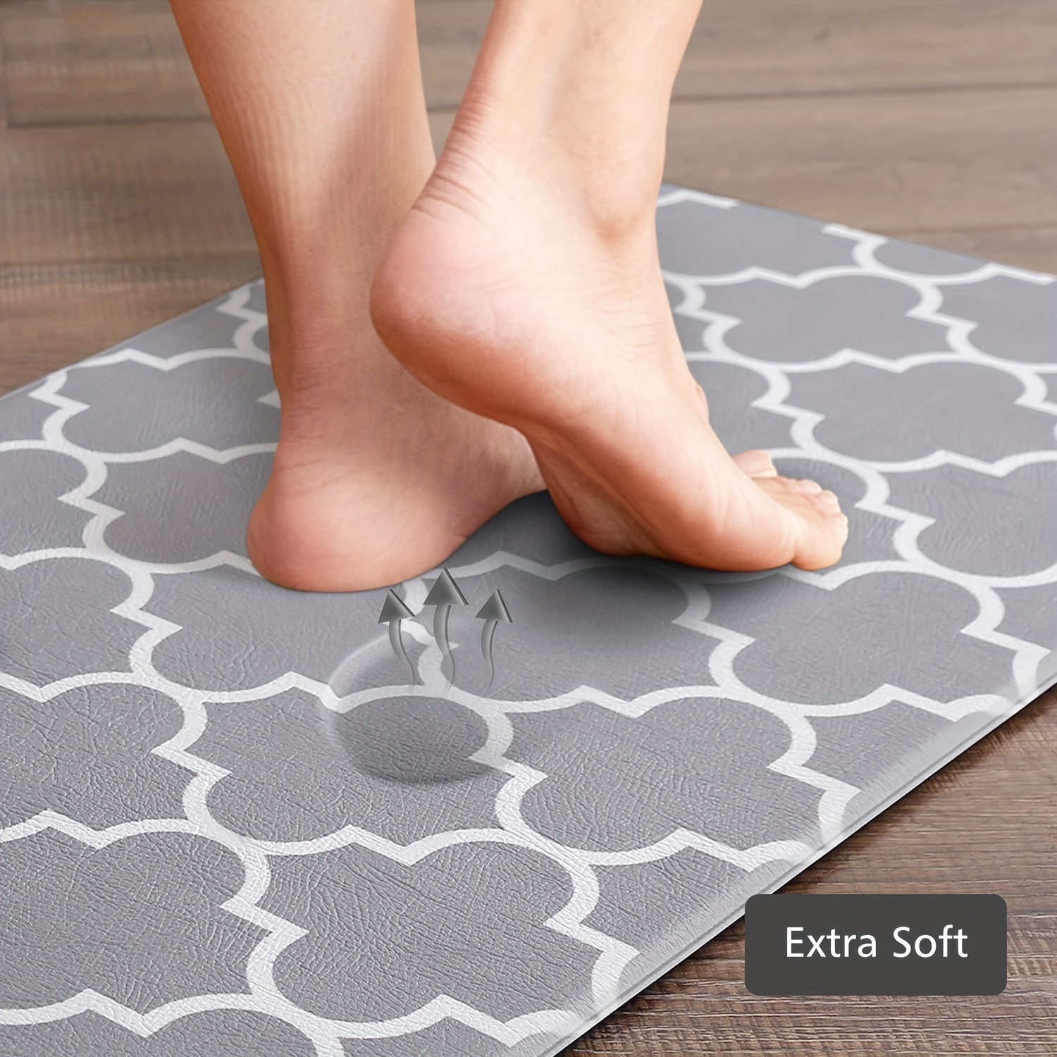 Kitchen Mat Cushioned Anti-fatigue Floor Mat Waterproof Non-slip Kitchen Rug  PVC Comfort Standing Kitchen Mats and Rugs for Office Home -  New  Zealand