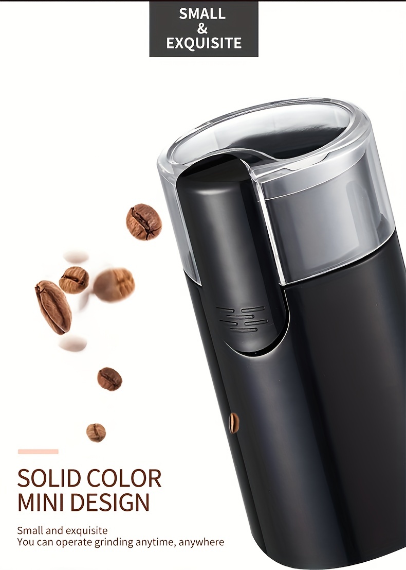 Q cg001 Electric Coffee Bean Powder Grinder Small Household - Temu