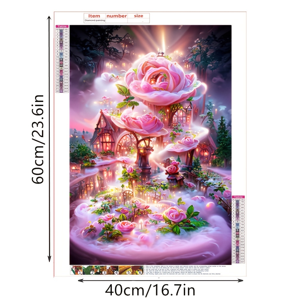 5d Diy Diamond Painting Kit Fantasy Roses Picture Full Round - Temu