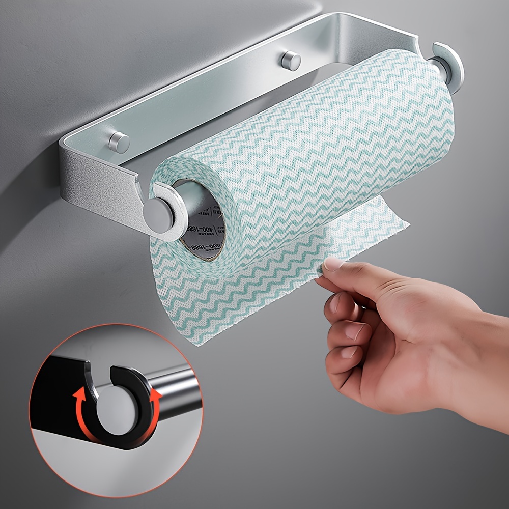 Paper Towel Holder Wall Mounted Self Adhesive Kitchen Paper Roll Holder  Storage Paper Towel Holder Wall Mounted Self Adhesive Kitchen Paper Roll  Holder Storage Organizer for Kitchen Self Adhesive 