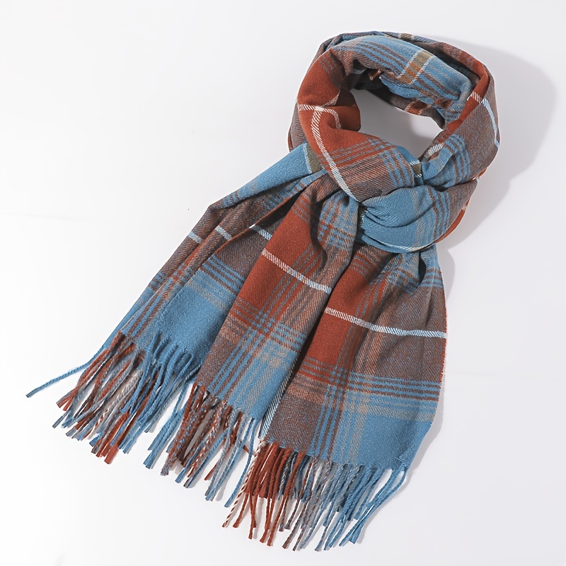 multicolor striped tassel scarf cashmere Temu Philippines