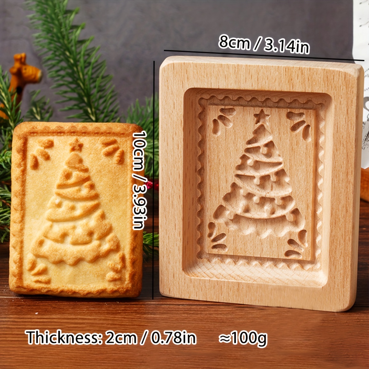 Moule À Biscuits 3D En Bois Pour Loisirs Créatifs, Décoration De Fête,  Mariage, Noël (Père Noël)[J461]