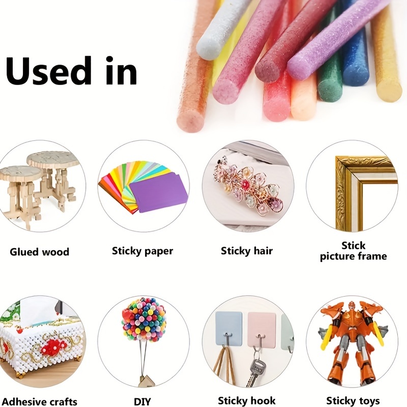  HOTO Hot Glue Sticks, 20 Pcs Glitter Hot Glue Sticks, Glue Gun  Sticks, Colored Glue Sticks, 6 Colors for DIY Projects and Arts Crafts DIY  Fabric, 5 x 0.28 : Arts