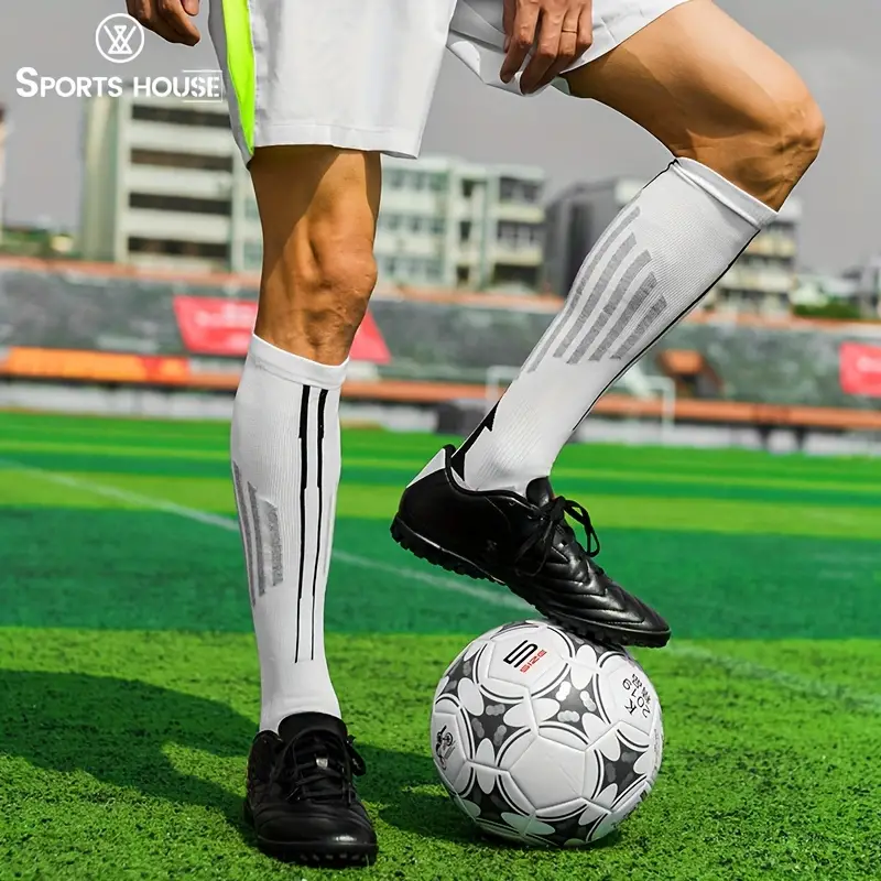 Men Kids Sport Football Soccer Long Socks Knee High Sock Bottom Non-slip  Socks