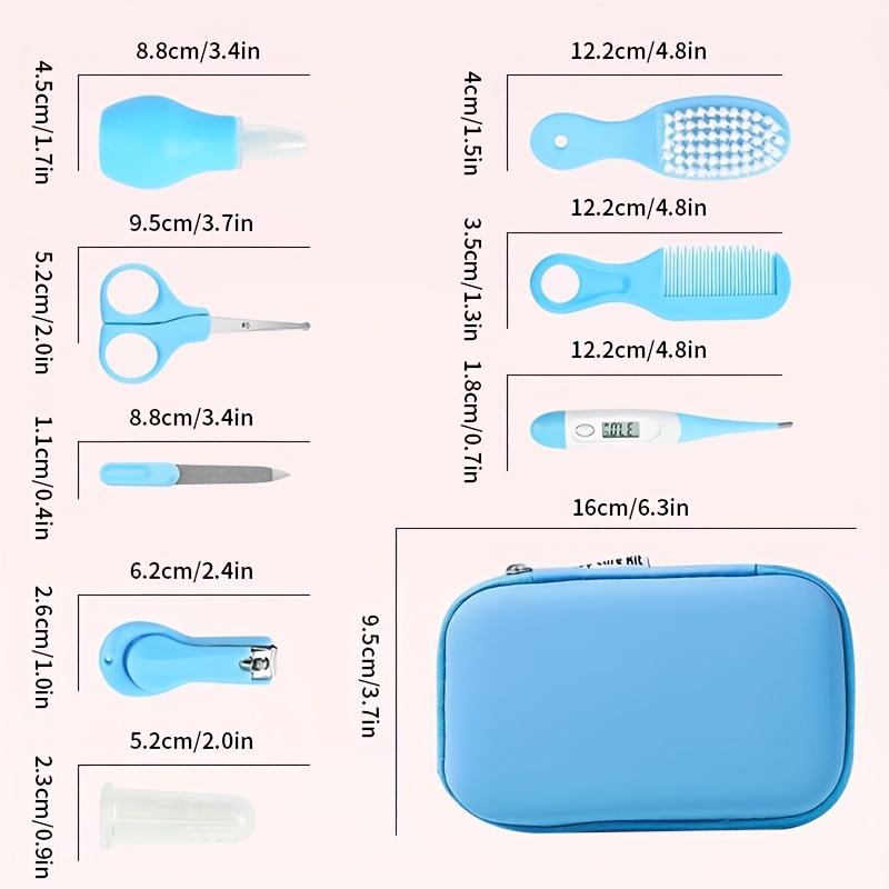 Kit de cuidado del bebé Irfora Kit de aseo portátil para bebés Juego de  cuidado de seguridad para bebés Cortaúñas Lima de uñas Cepillo Peine  Aspirador