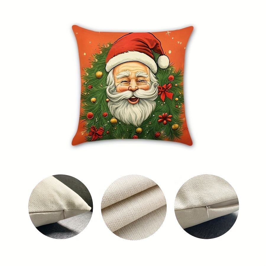 Set of 4 Throw Pillow Covers Christmas Decorative Throw Pillow Cases Sofa  Cushion Covers Outdoor Cushion for Sofa Couch Bed Chair