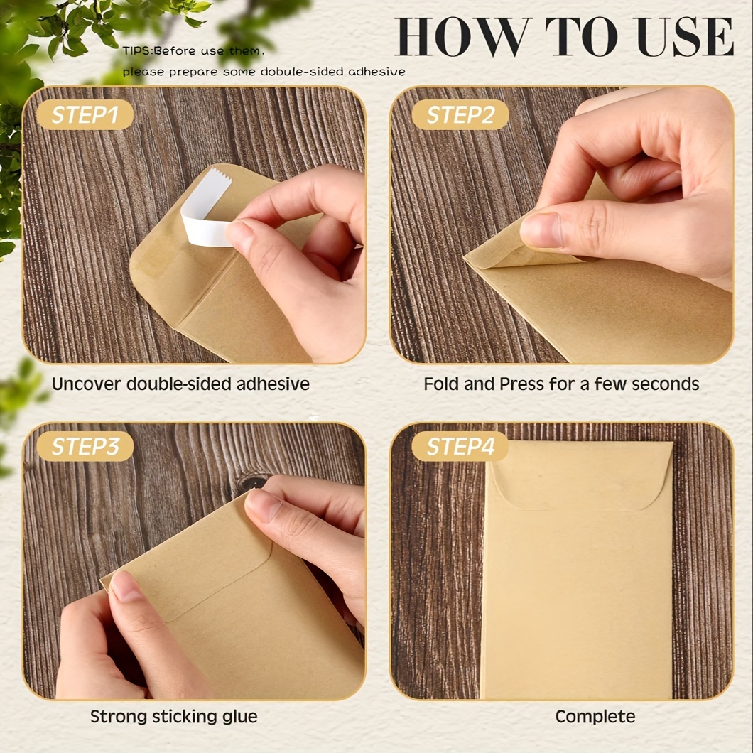 Yopyame 200Pcs Seed Saving Envelopes Resealable Small Brown Self Adhesive  Kraft Paper Seed Packet Envelopes with Preprinted Seed Collecting Template  for Collection of Vegetable Flower Seeds Storage - Yahoo Shopping