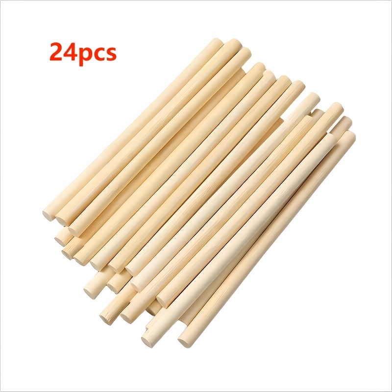 Favordrory 11.8 inches Wood Craft Sticks Natural Bamboo Sticks Bamboo Strips  Strong Natural Bamboo Sticks 30PCS 11.8 Length (30 PCS)