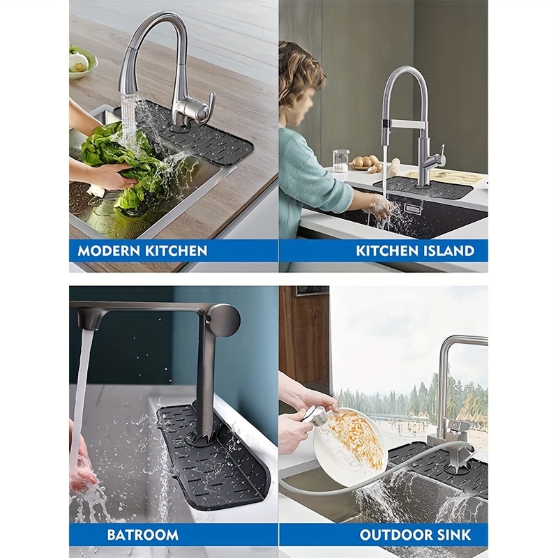 Sink Faucet Mat for Kitchen: Kitchen Sink Splash Guard Behind