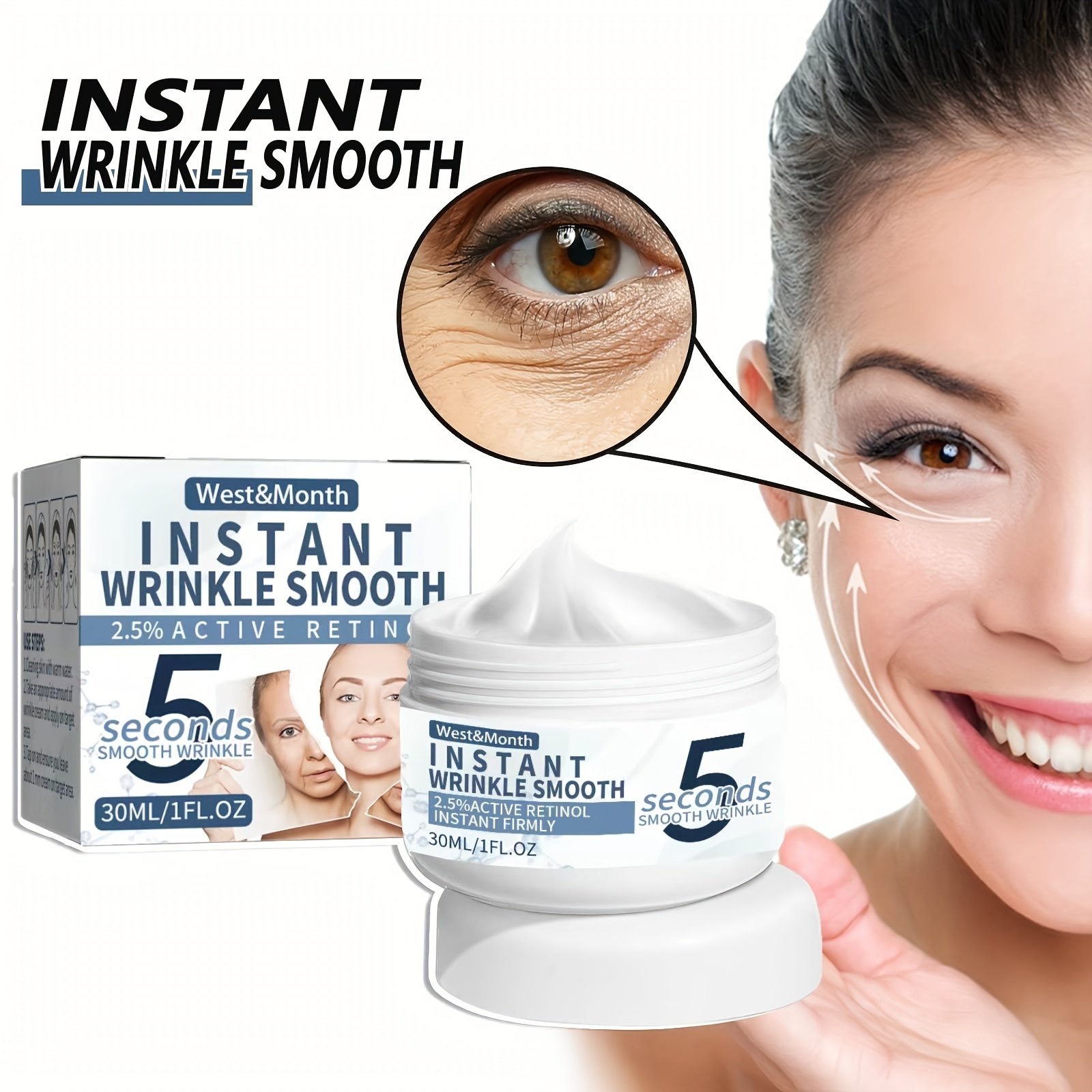 1pc Wrinkle Remover Cream Moisturizing Cream Night Cream Skin Moisturizing Retinol Face Cream