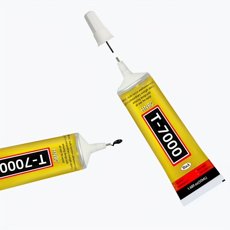Cridoz - Pegamento adhesivo negro T-7000 para teléfono, 3.7 fl oz,  impermeable, pegamento de joyería de precisión, adhesivo de precisión para