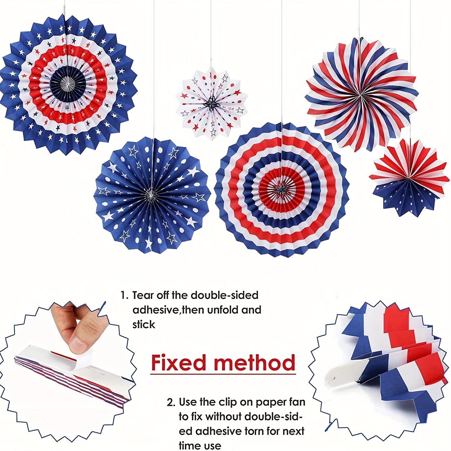 Pompotops 4th of July Wreath 6pcs Independence Day Flower Ball United  States Independence Day Holiday Supplies Wreath Pendant Decorations Foam  Flower Simulation Flower Crafts, multicolor 