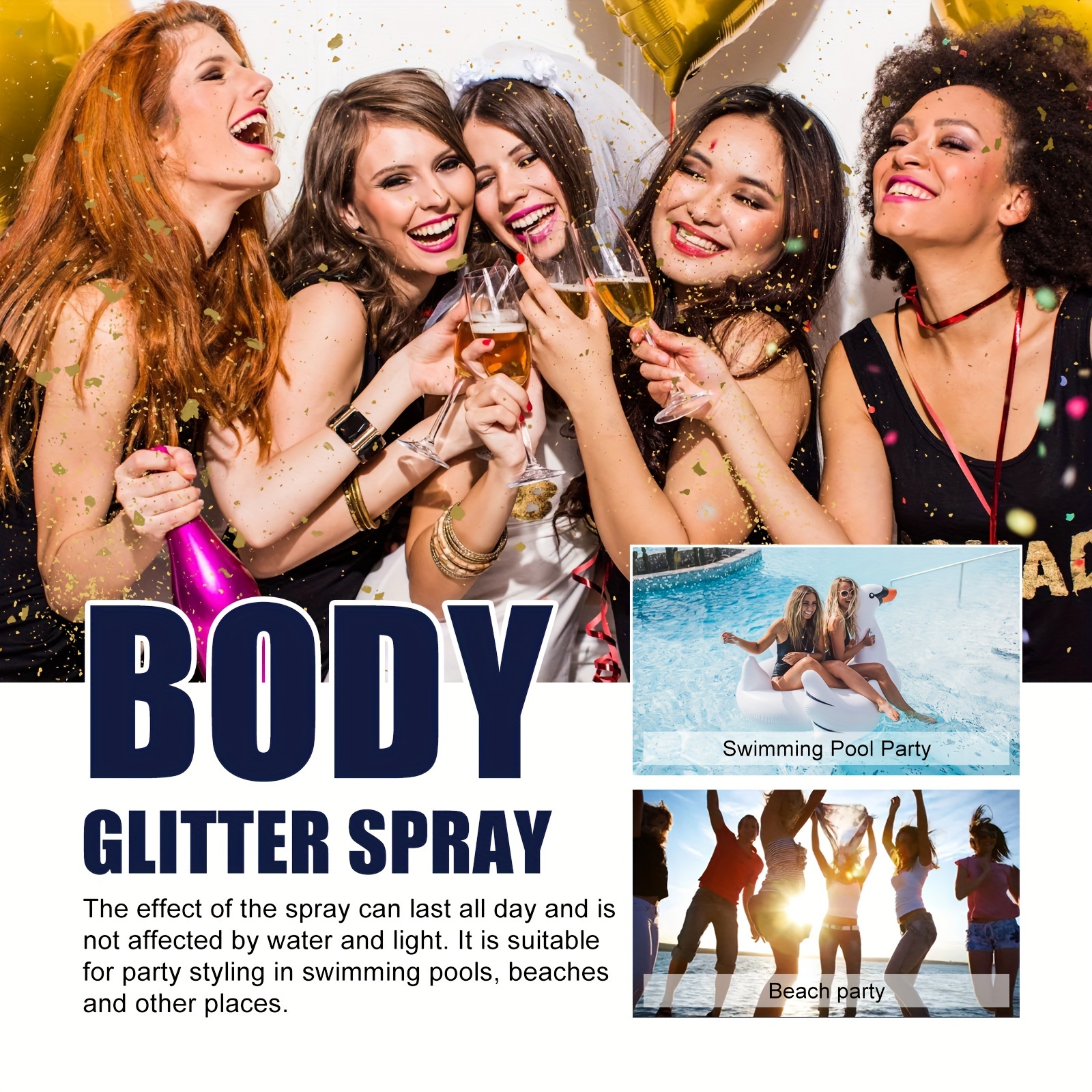 Body Brightening Glitter Spray Parties Glitter Spray Sparkle - Temu