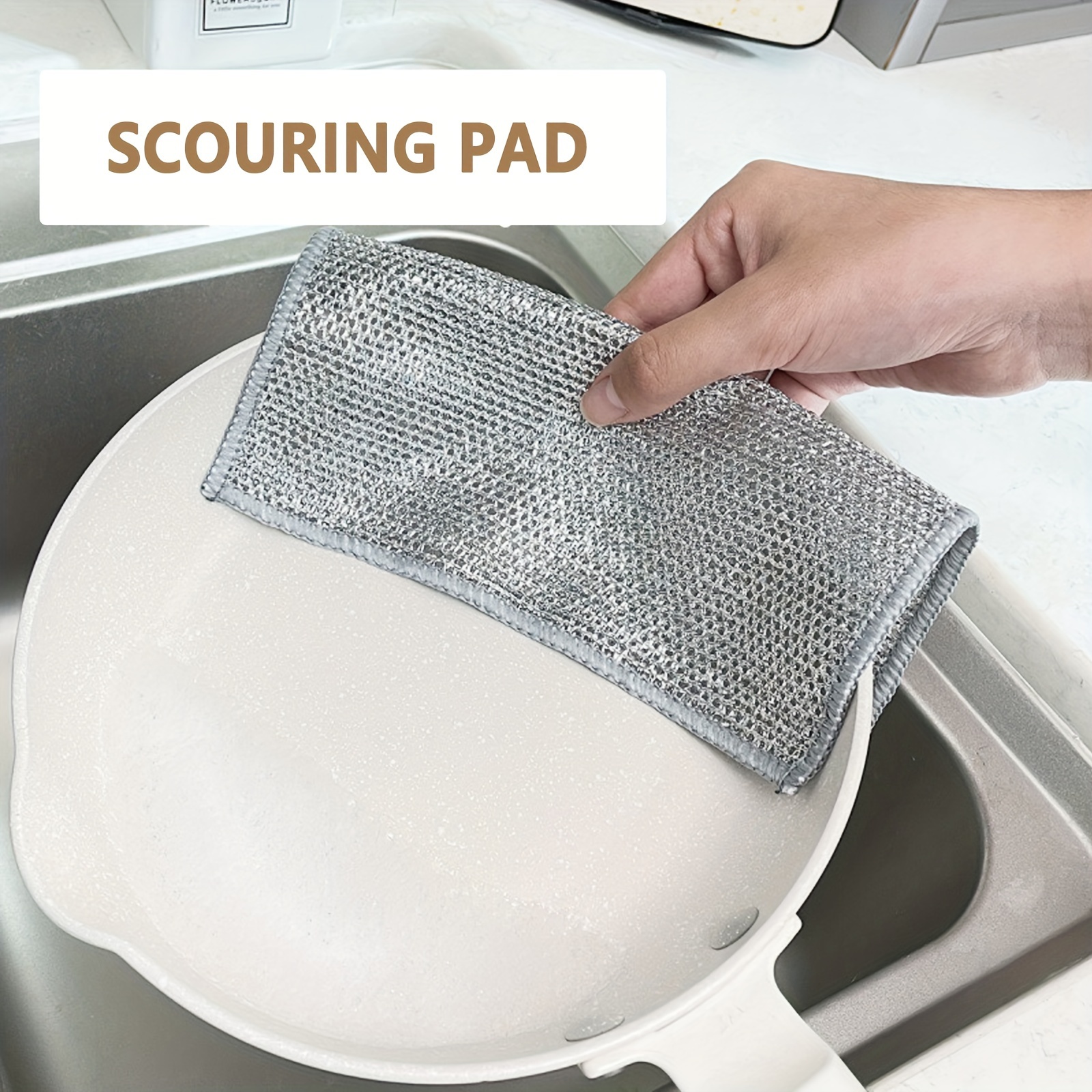 Multipurpose Wire Dishwashing Rags for Wet and Dry, Multifunctional  Non-Scratch Wire Dishcloth Japanese Metal Wire Dish Towel Non-Scratch  Scrubbing