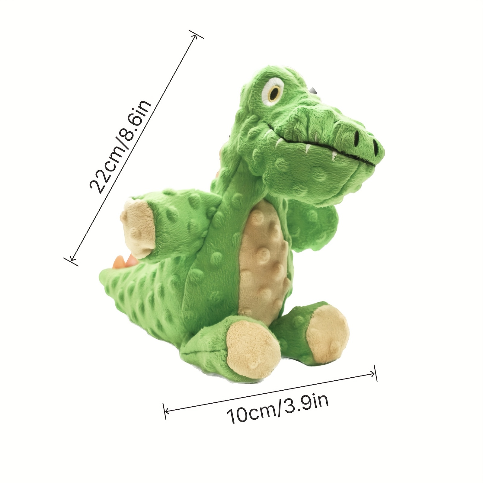 Leaps & Bounds Ruffest & Tuffest T-Rex Tough Plush Dog Toy with