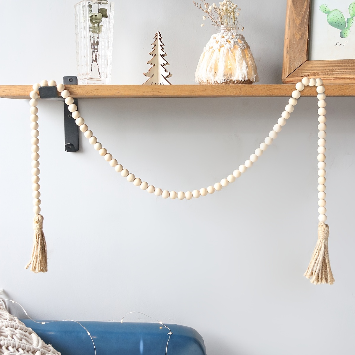 DIY Wall Hanging Decor Made With Wooden Beads