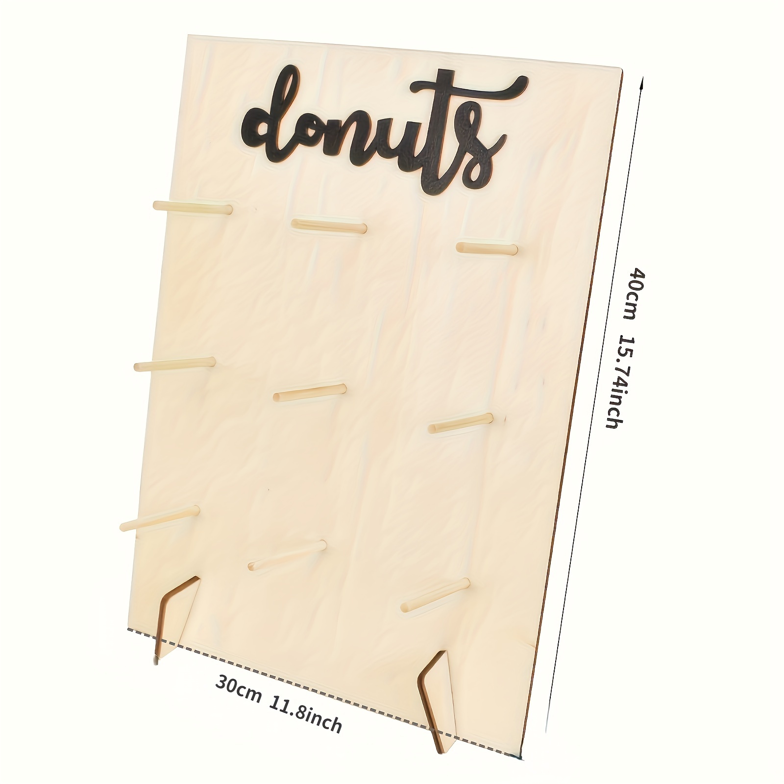 1pc Diy Pared Donas Madera Decoración Rústica Bodas Soporte - Temu