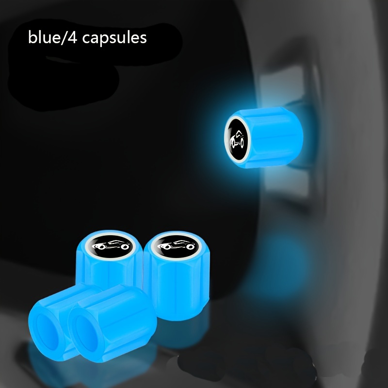 Bouchons de valve fluorescents - Bleu