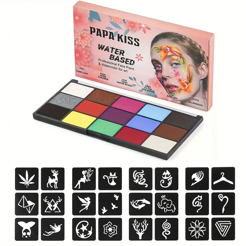Face Paint Kit Mild Ingredients Skin Friendly Makeup Face - Temu
