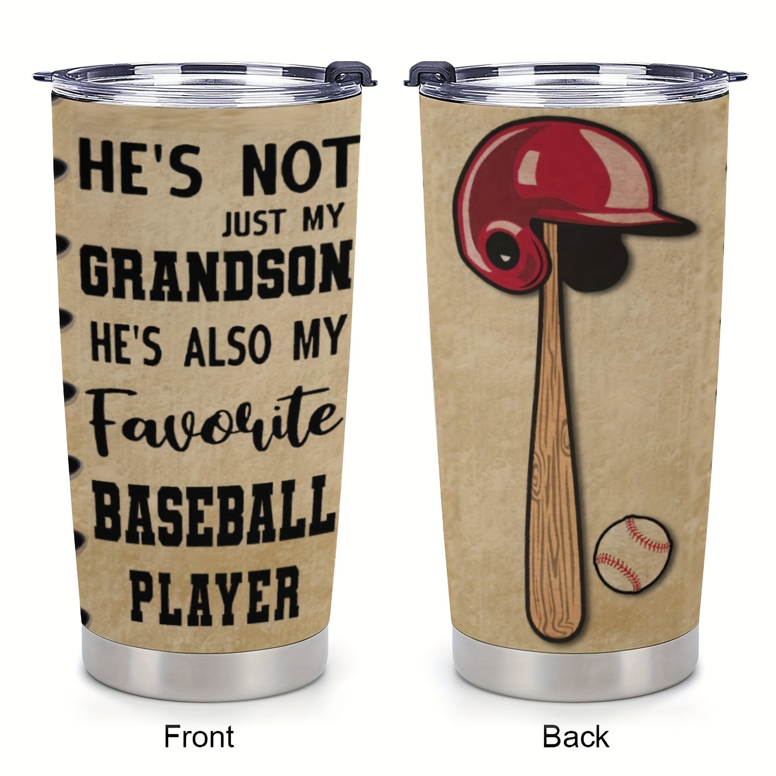 Let's Play Baseball On Sunday, A Gift For A Hard-working Friend Cup With  Lid, Double Wall Vacuum Insulated Travel Coffee Mug - Temu