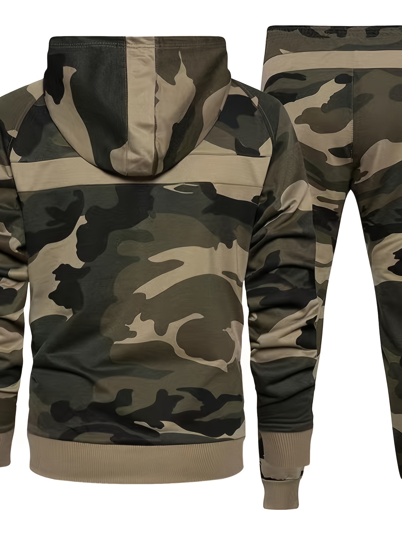 Men's Camouflage Hoodie Jogging Sweatpants Set Perfect For - Temu