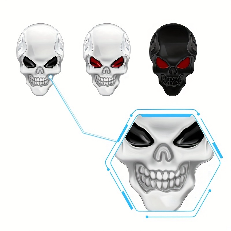2pcs Auto-styling 3d-metall-aufkleber, Punisher Skull Emblem Decal