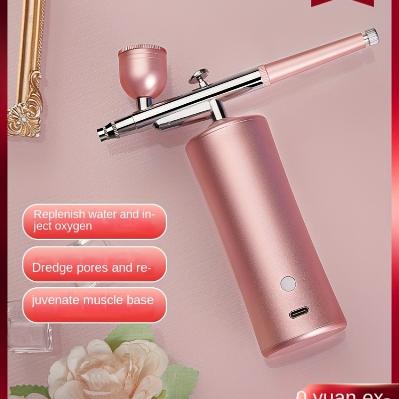 Facial Oxygen Injection Accessories Cup, Metal Beauty Airbrush Accessories  Portable Replaceable Hydration for Facial Spray Air Brush for Salon