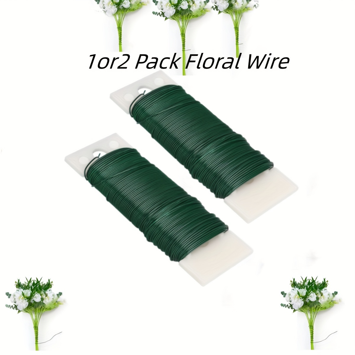 Royal Imports Bulk Green Paddle Wire Spool 150 YD roll 24 Gauge Floral  Arrangements Florist Supplies Jewelry Gift Crafts Wreath Making Flower  Garland Plant Stem Garden Ties Bouquet Bind Wrap 24 Guage