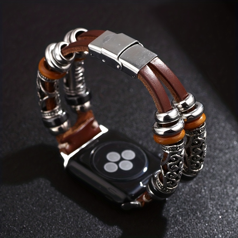 Correa De Cuero Vintage Leather Para Apple Watch Series Se 40mm