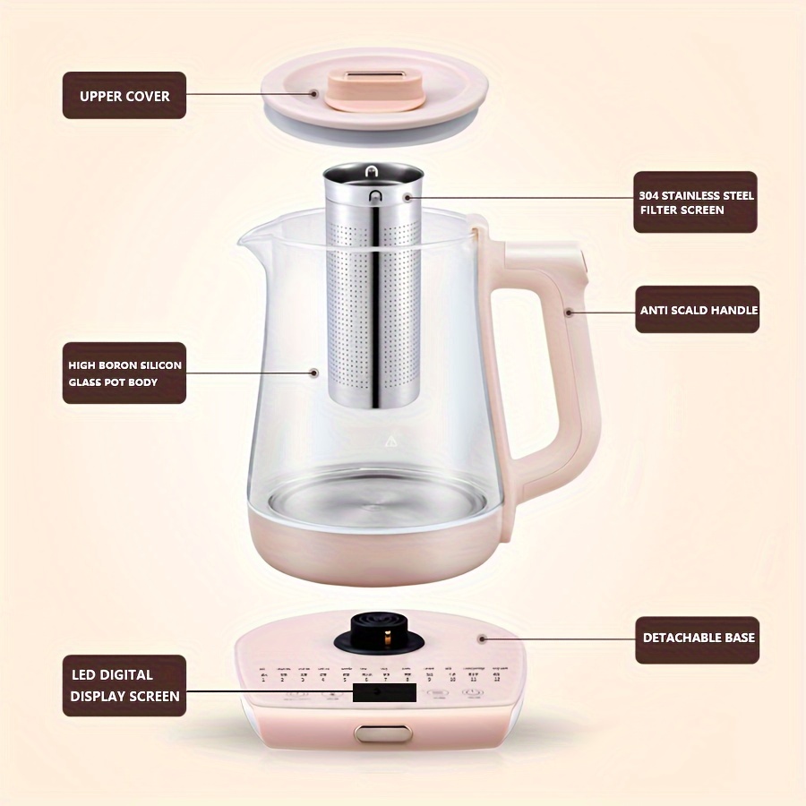 304 Stainless Steel Electric Kettle With Intelligent - Temu