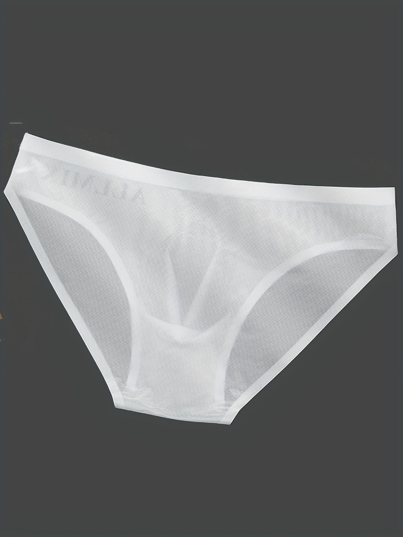 Sexy Ice Silk Thong Ultra Low-Rise Panties Women Seamless Thongs Lingerie  Sheer