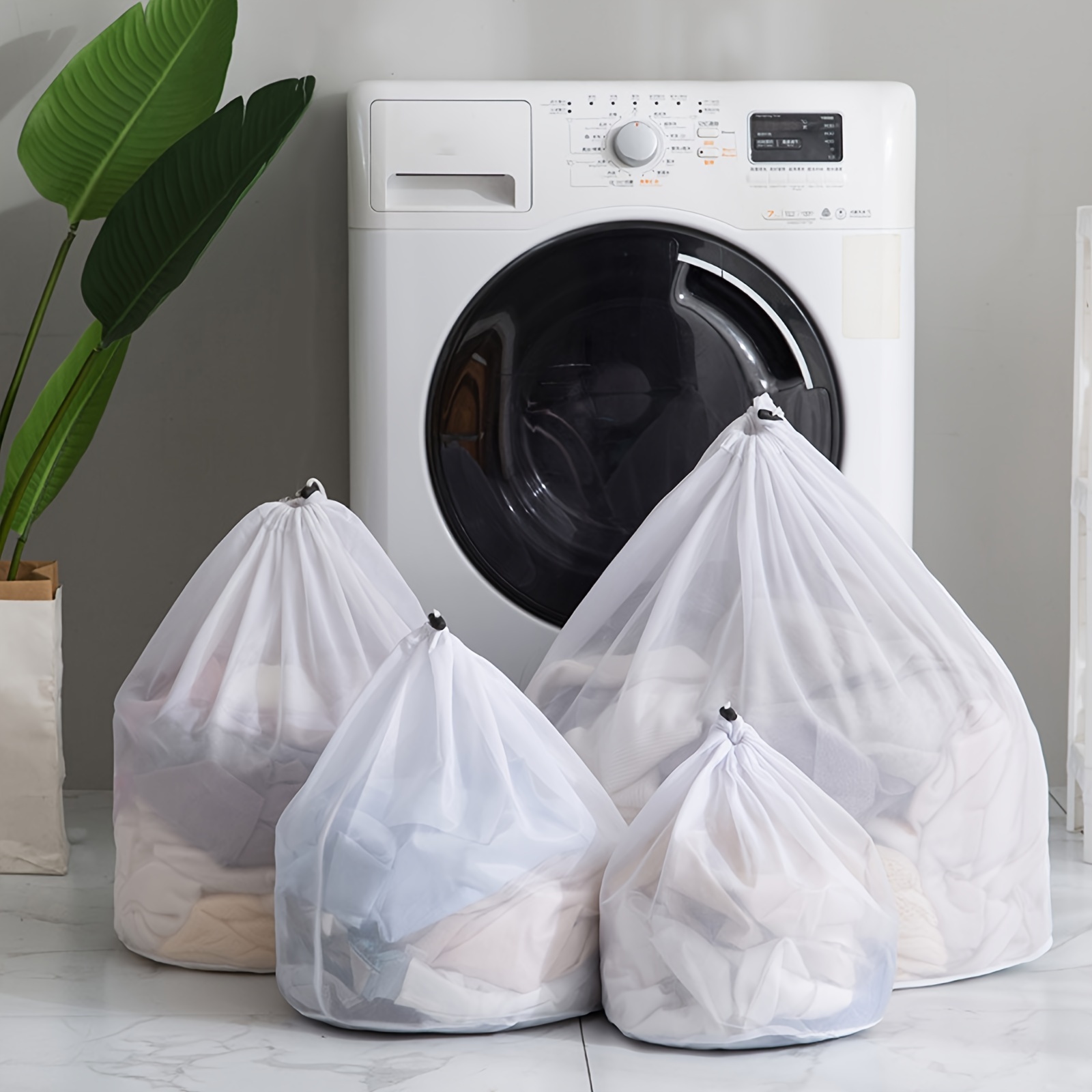 Mesh Laundry Bag Polyester Laundry Wash Bags Coarse Net Laundrys