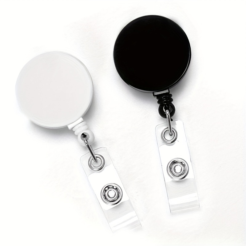10 Sublimation Badge Reels Black or White, Retractable ID Lanyard, Sublimation  Blanks for Badge Holders 
