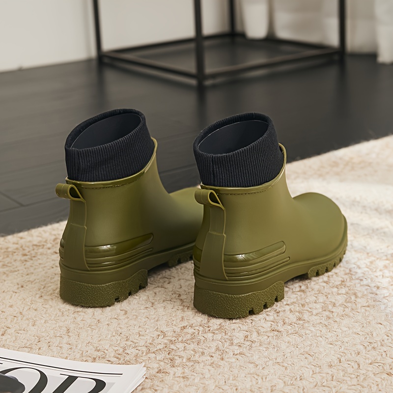 Winter Thickened Warm Short Boots Waterproof Working Rain Boots