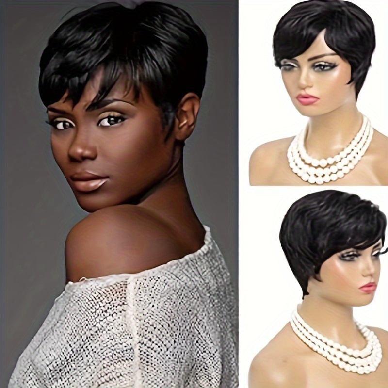 Pixie Cut Wigs Women Short Cut Human Hair Bob Brazilian - Temu