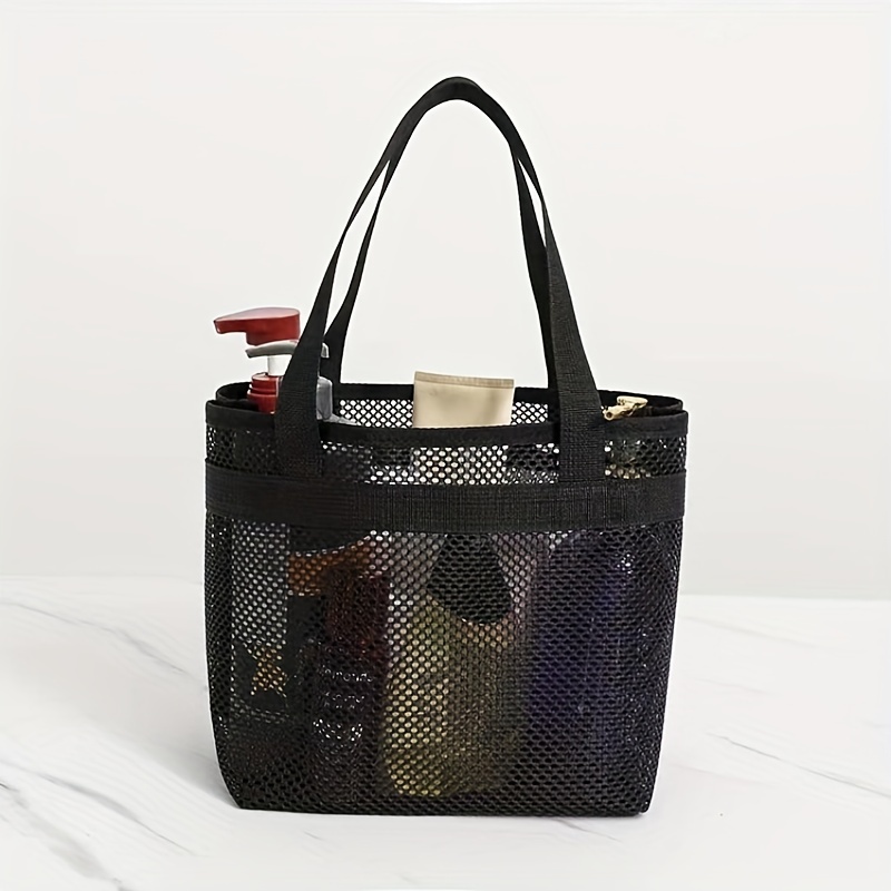 Portable Mesh Toiletry Bag Transparent Mesh Cosmetics Bag