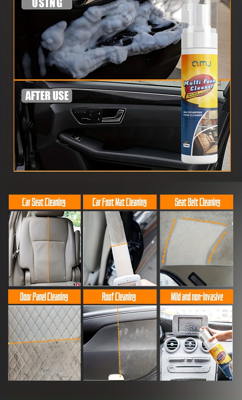 100G Leather Seat Refurbishing And Cleaning Detergent Dashboard Steering  Wheel Stain Remover Car Ceiling Interior Multi-functional Cleaning Supplies