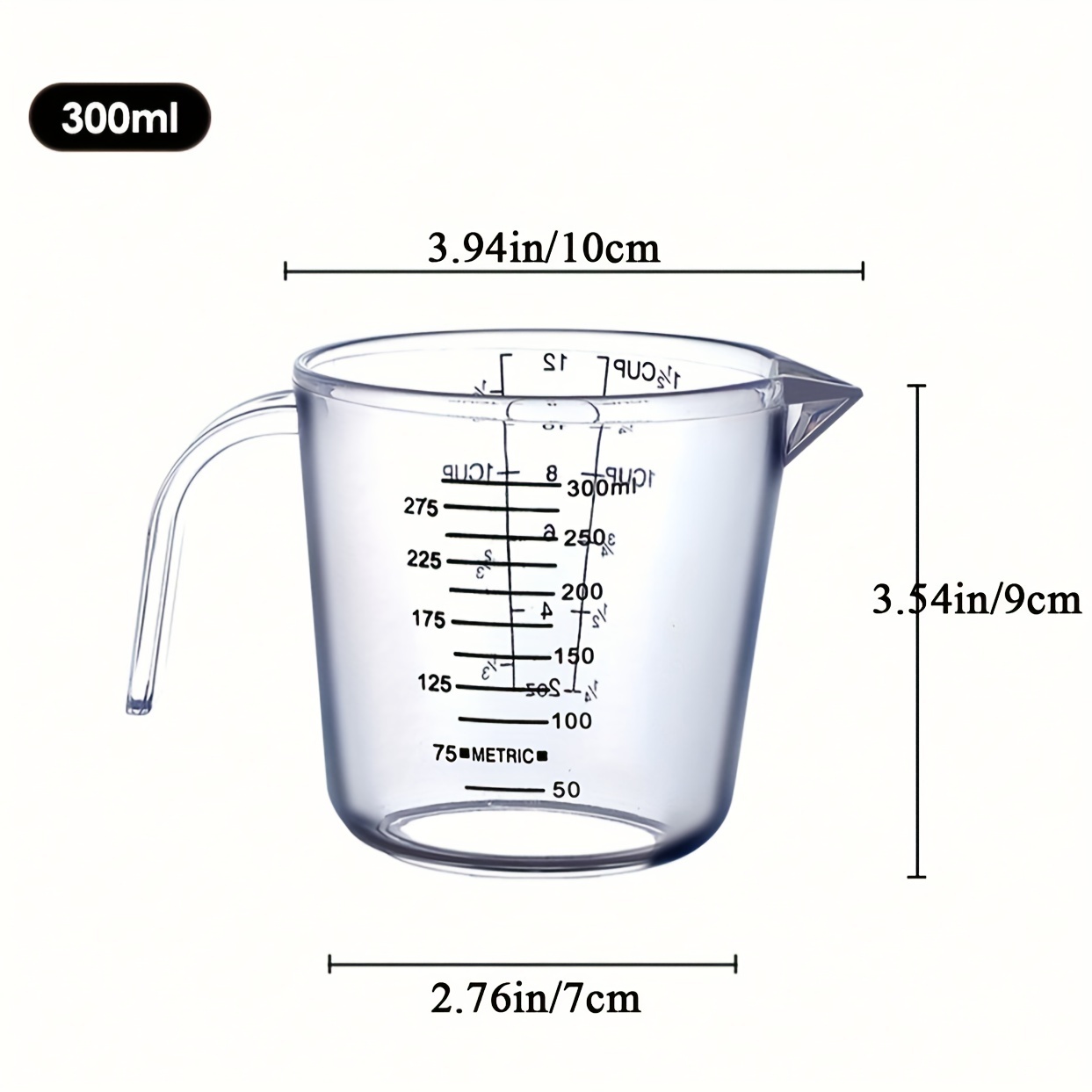 Glass Measuring Cup with Scale High Temperature Resistant Kitchen Baking at  Home Food Grade Large Capacity Egg Beating Cup
