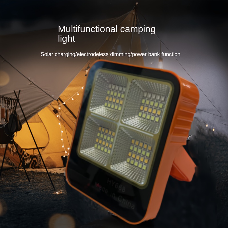 Lámpara Recargable Solar Linterna Led Acampar Camping Pesca