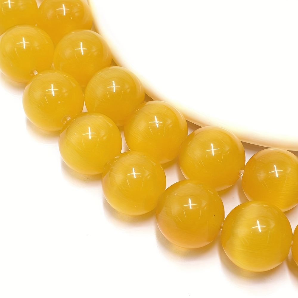 6mm 10mm Golden Cat's Eye Beads for DIY Jewelry Making
