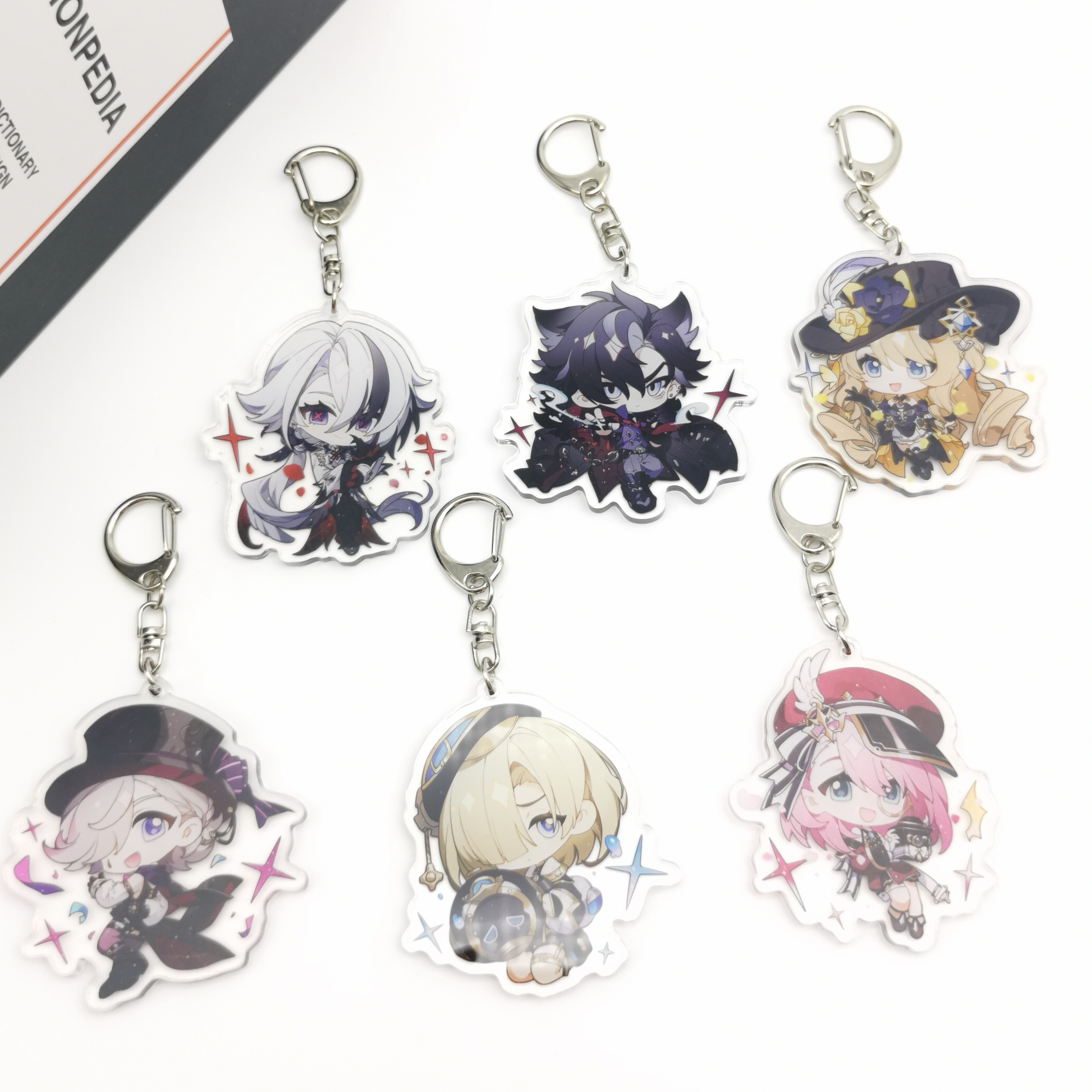 Laminated hot sale photo keychains