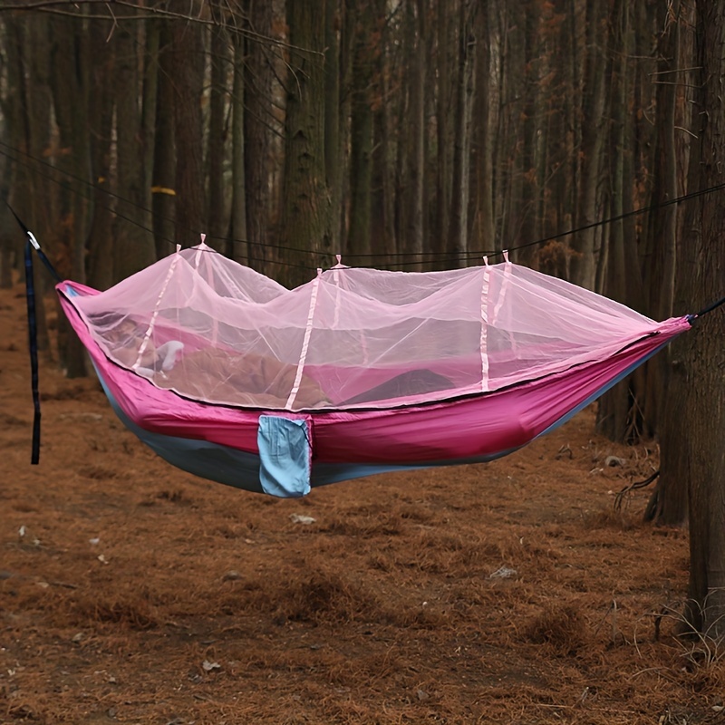 portable anti rollover hammock with mosquito net thickened hammock for outdoor camping check out today s deals now