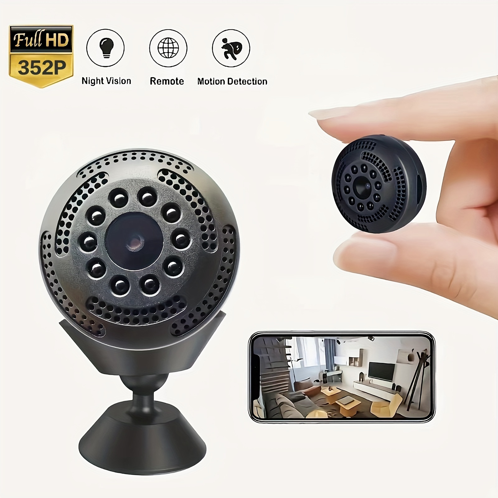 Mini Wifi Camera With 720p Pixels No Motion Detection No - Temu