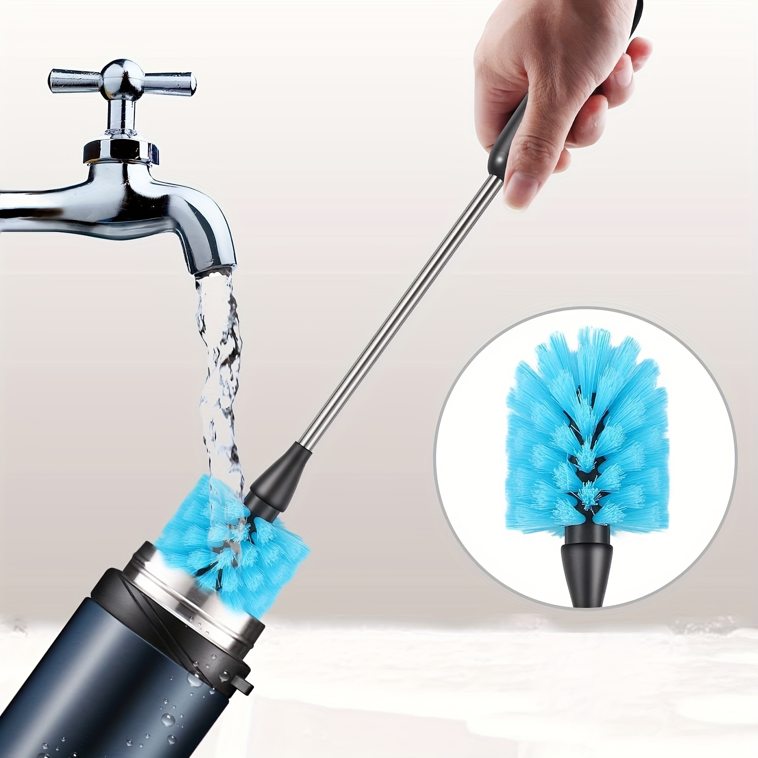 The Ultimate 3-in-1 Water Bottle Cleaning Brush Set - Perfect For