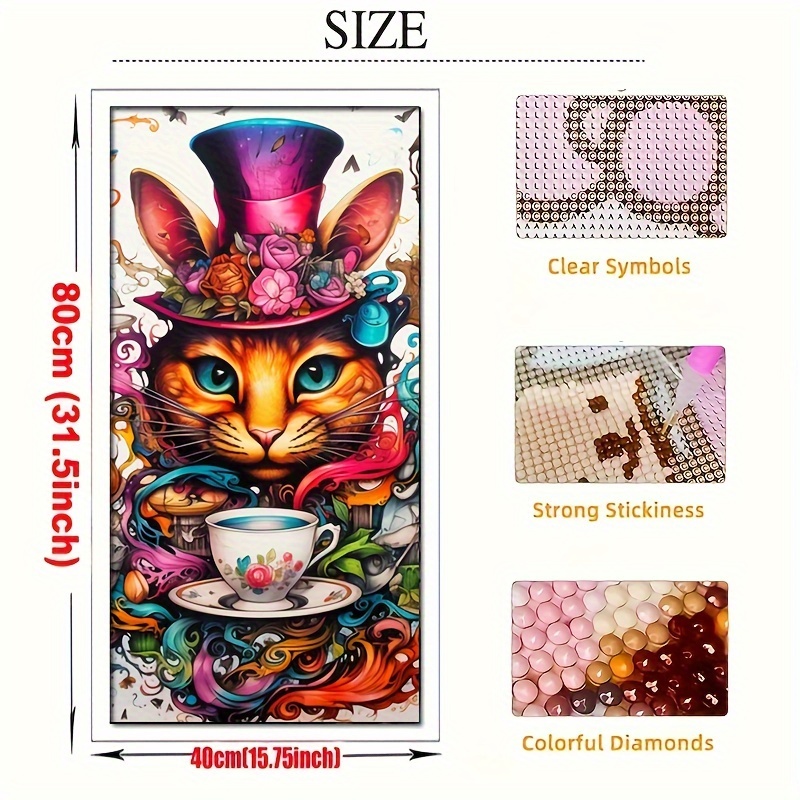 5D DIY Animal Diamond Painting Cat Full Square Diamond Art Embroidery  Mosaic Handmade Home Decoration