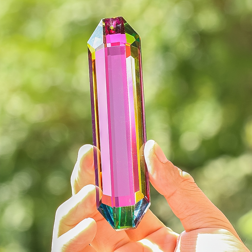 8 Pièces Coloré Cristal Attrape Prisme Suspendu Décoration Arc-en